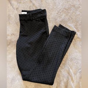 Old Navy Black Polka Dot Pixie Cut Dress Pants